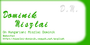 dominik miszlai business card